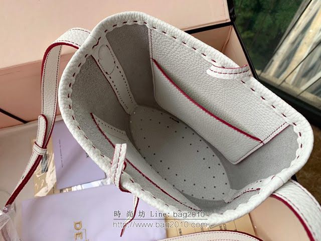 DELVAUX女包 Delvaux Pin春夏系列 進口牛皮 德爾沃女手提包 手拎包 D00315白色mini  fcs1427
